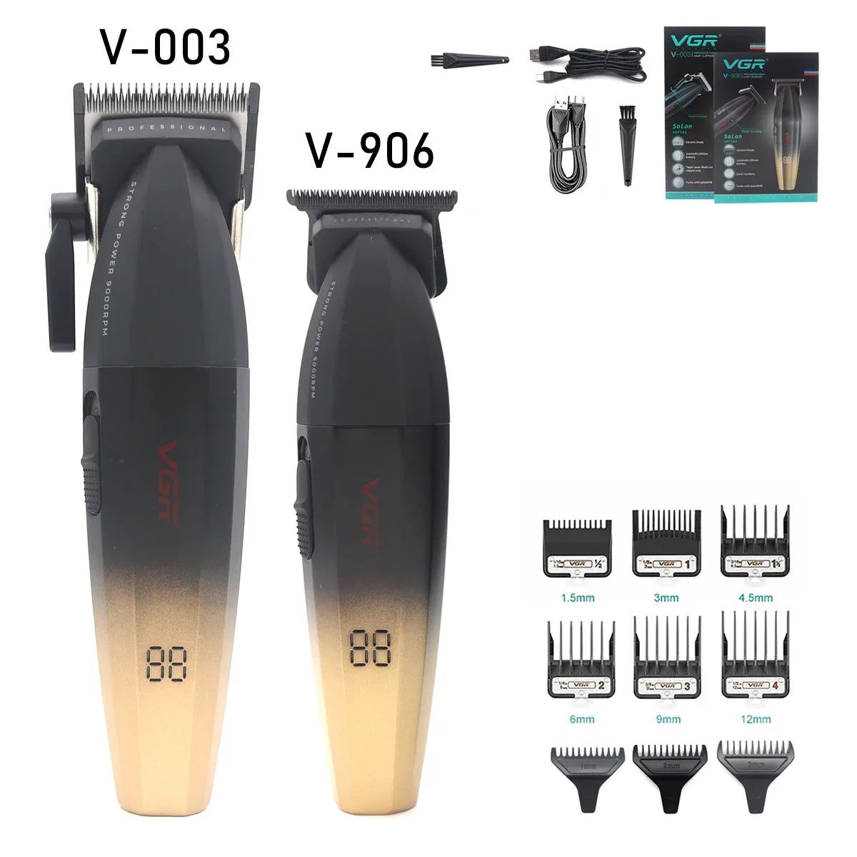 VGR Professional Hair Clipper Kit