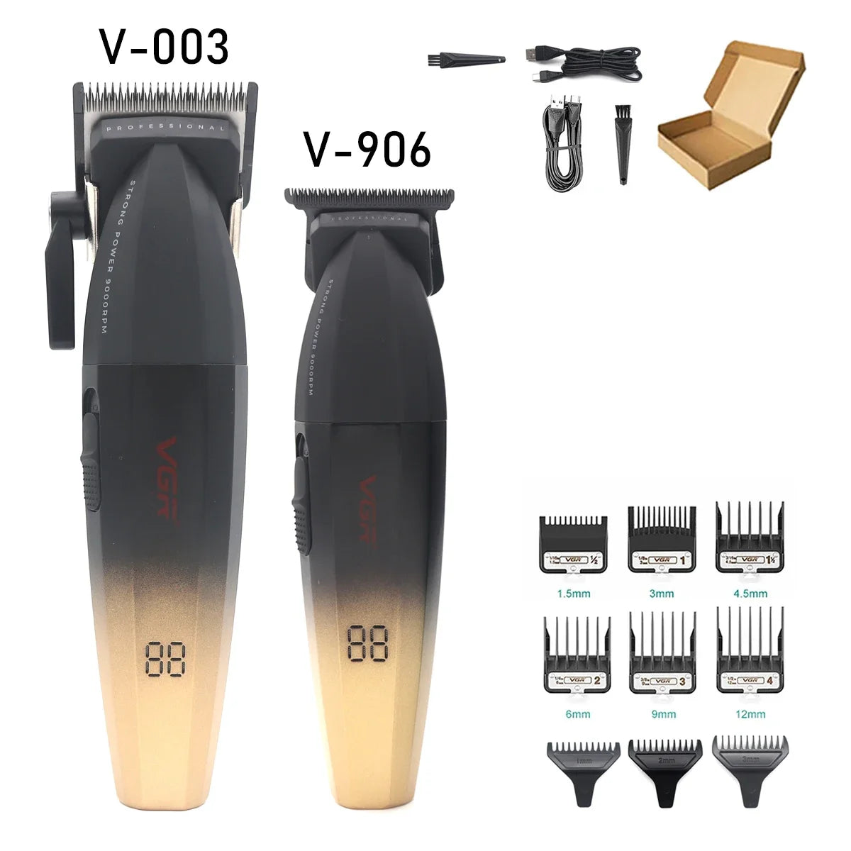 VGR Professional Hair Clipper Kit