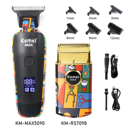 Kemei Max Series - Professional Electric Hair Clipper Kit