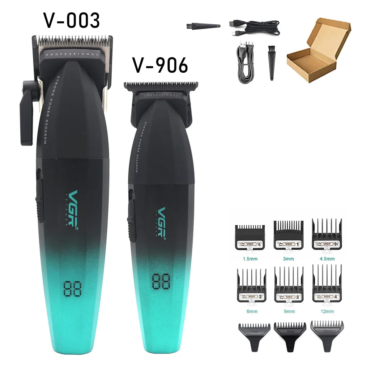 VGR Professional Hair Clipper Kit