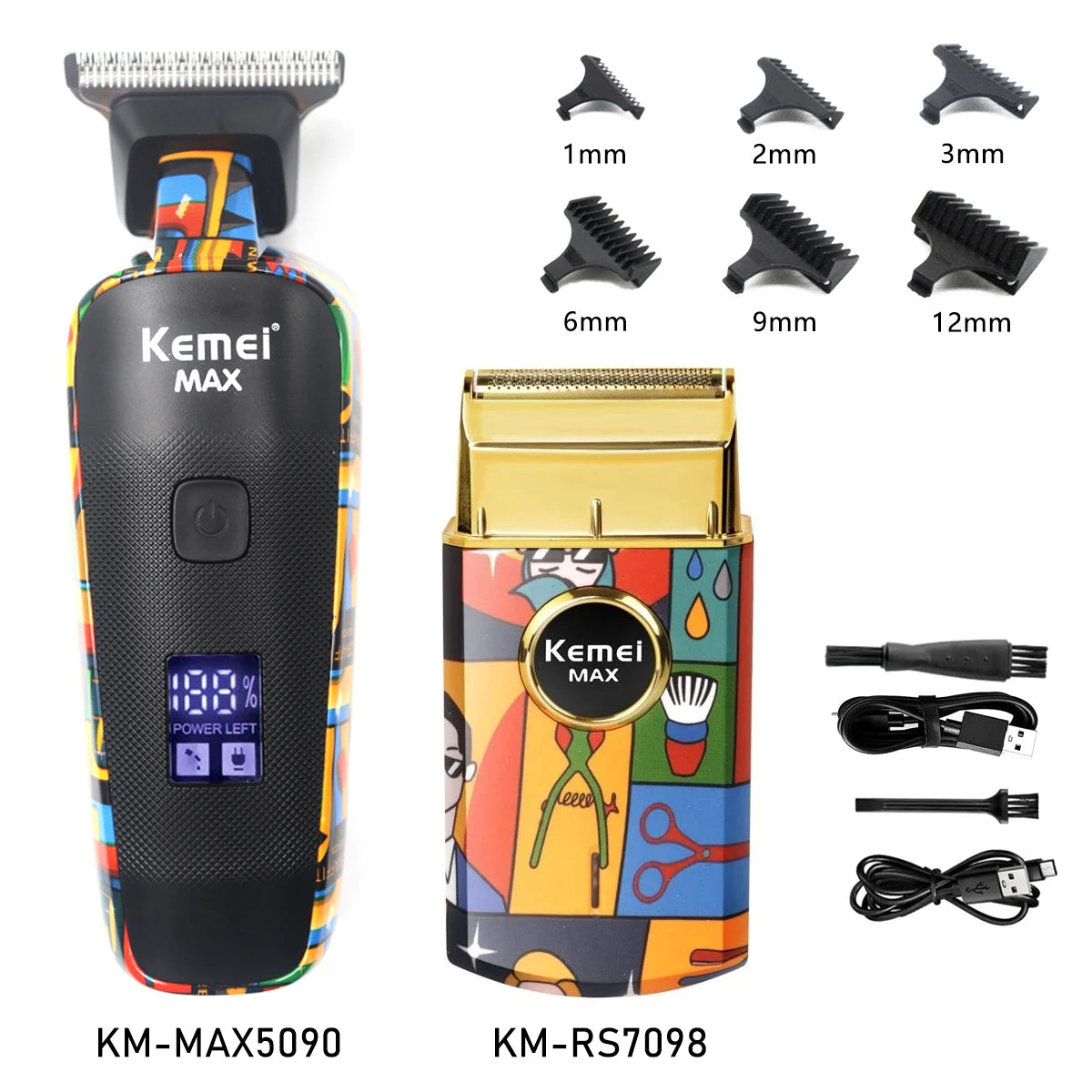 Kemei Max Series - Professional Electric Hair Clipper Kit