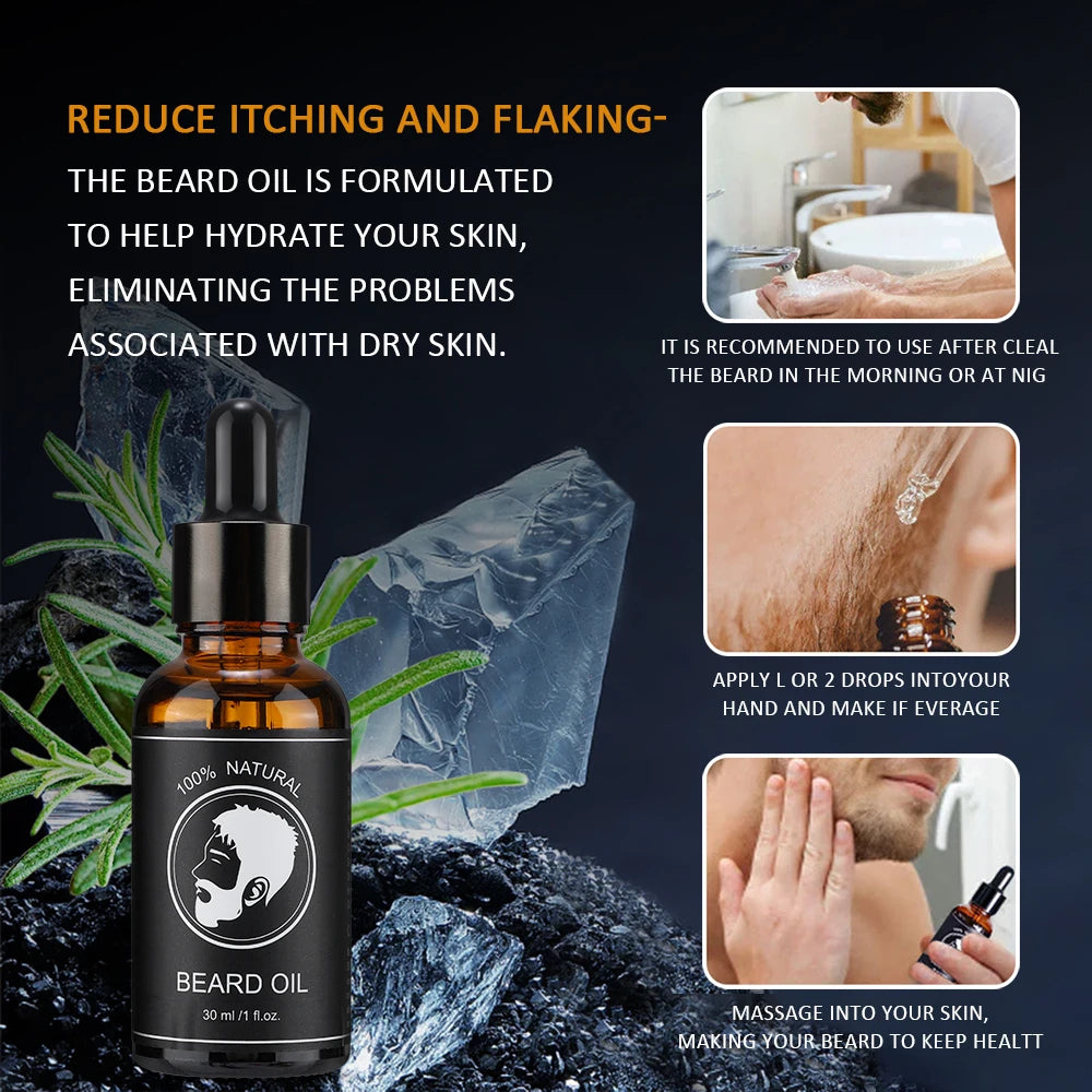 Facial Hair Beard Growth Oil For Men