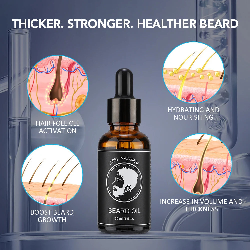 Facial Hair Beard Growth Oil For Men